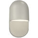 Ambiance Collection - Capsule LED 10 inch White Crackle Outdoor Wall Sconce, Form+Finish+Function