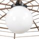 Lakeside 1 Light 30 inch Saddle Brown and Matte Black Indoor Outdoor Pendant Ceiling Light
