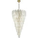 Hush 42 Light 32.5 inch Aged Brass with White Chandelier Ceiling Light