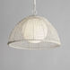 Cestino 1 Light 21 inch Weathered White Single Pendant Ceiling Light