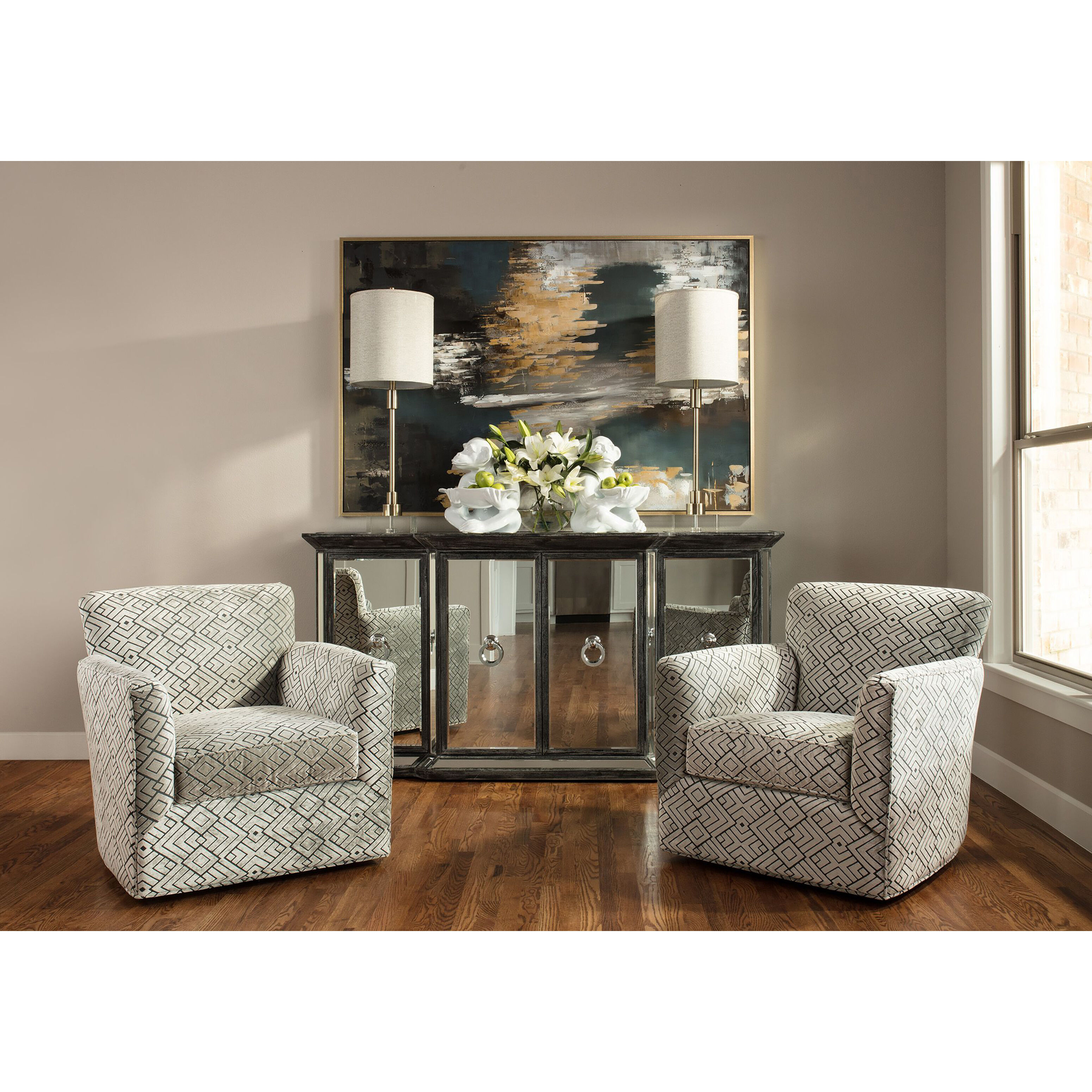 Lenox 42 inch 150.00 watt Antique Brass, Clear, Taupe Table Lamp Portable Light