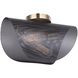 Huxlee 2 Light 15 inch Black/Gold Flush Mount Ceiling Light