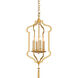 Claire 4 Light 13 inch Gold Leaf Lantern