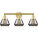 Fulton 3 Light 24.5 inch Satin Gold Bath Vanity Light Wall Light in Plated Smoke