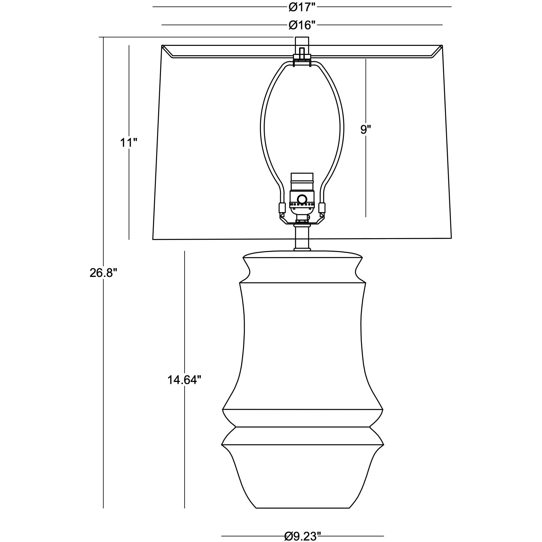 Clint 27 inch 150.00 watt White Table Lamp Portable Light