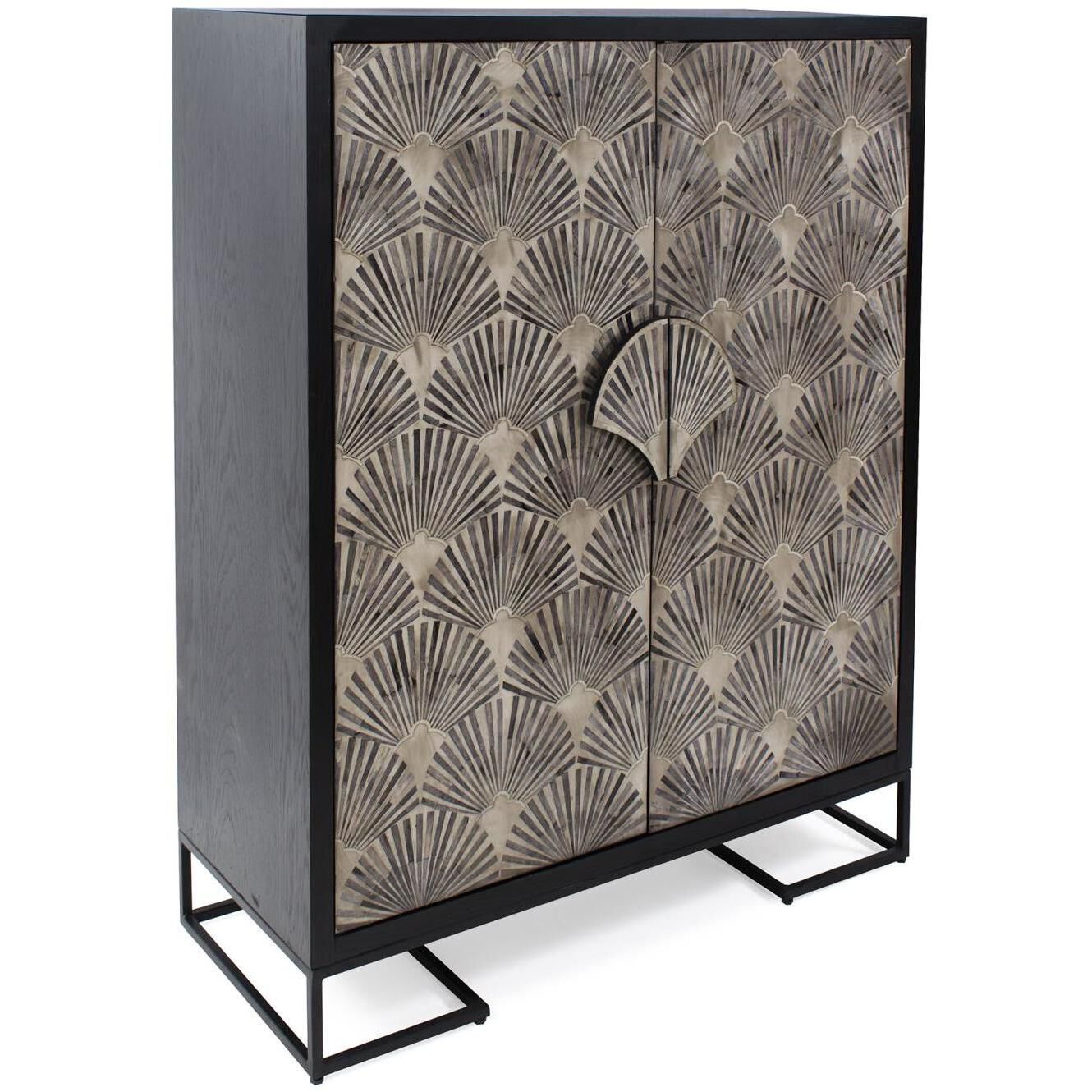 Harlow Black and White Cabinet, Tall
