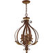 Villa Verona 4 Light 16 inch Verona Bronze with Aged Gold Leaf Accents Foyer Ceiling Light