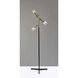 Melvin 63 inch 3.00 watt Black and Antique Brass Floor Lamp Portable Light