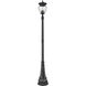 Davina 4 Light 107.25 inch Black Outdoor Post Mounted Fixture in G9