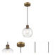 Port Nine LED 7.5 inch Antique Brushed Brass Pendant Ceiling Light