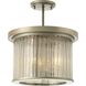 Point Dume&trade; Sequit Point 3 Light 14 inch Antique Nickel Semi-Flush Convertible Ceiling Light, Design Series