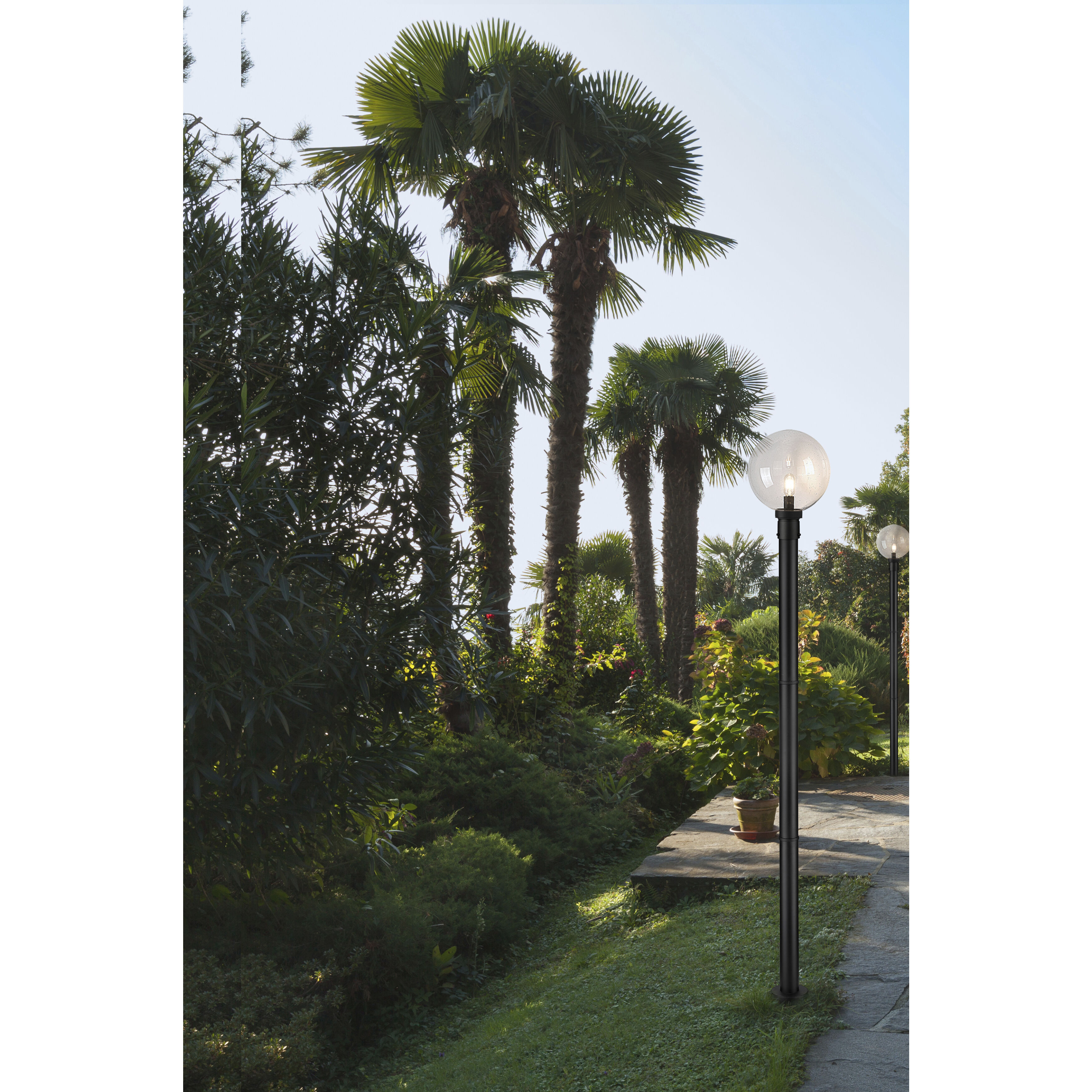 Laurent 1 Light 89.5 inch Black Outdoor Post Mounted Fixture