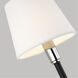 Katie 1 Light Polished Nickel / Black Leather Wall Sconce Wall Light 