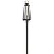 Hugh 1 Light 22 inch Black with Burnished Bronze Outdoor Post Mount