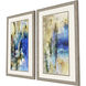Abstract Blue and Brown and Purple Framed Art