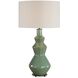 Kitley 29.25 inch 150 watt Sage Green Glaze and Antique Brass Table Lamp Portable Light