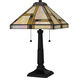 Orson 23.5 inch 75.00 watt Matte Black Table Lamp Portable Light, Tiffany