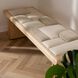 Fairfield Greige Leather and Taupe Suede with Blonde Wood Bench