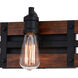 Carrington LED 23.75 inch Matte Black and Deep Walnut Bathroom Light Wall Light