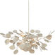 Lunaria 4 Light 31 inch Contemporary Silver Leaf Chandelier Ceiling Light, Small