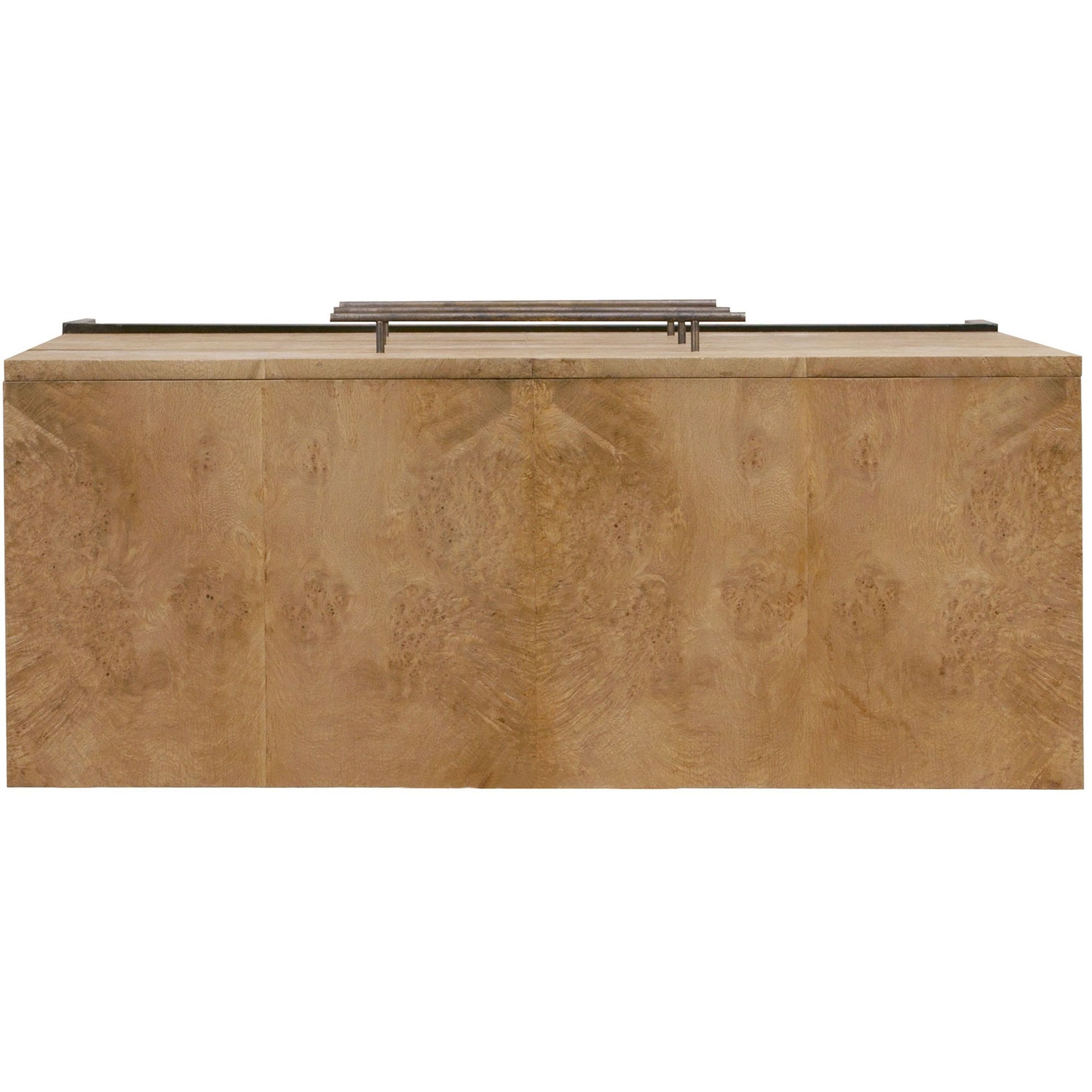 Marc Natural Burl with Black and Antique Nickel Chest