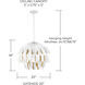 Margeaux 1 Light 20 inch Matte White Pendant Ceiling Light
