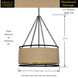 Windward Passage 6 Light 27 inch Coal And Soft Brass Pendant Ceiling Light