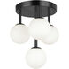 Megallan 4 Light 10.75 inch Matte Black Flush Mount Ceiling Light