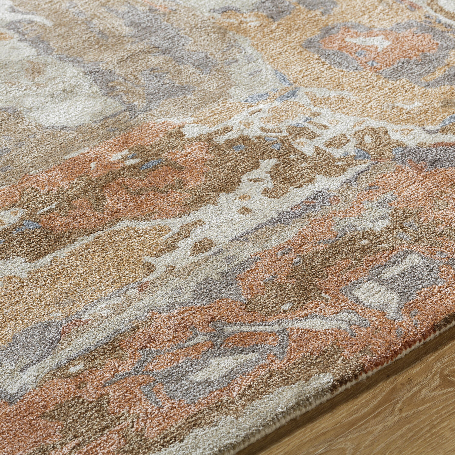 Kavita 144 X 106 inch Prairie Dust / Warm Grey / Walnut / Clay / Army Green Handmade Rug in 9 x 12