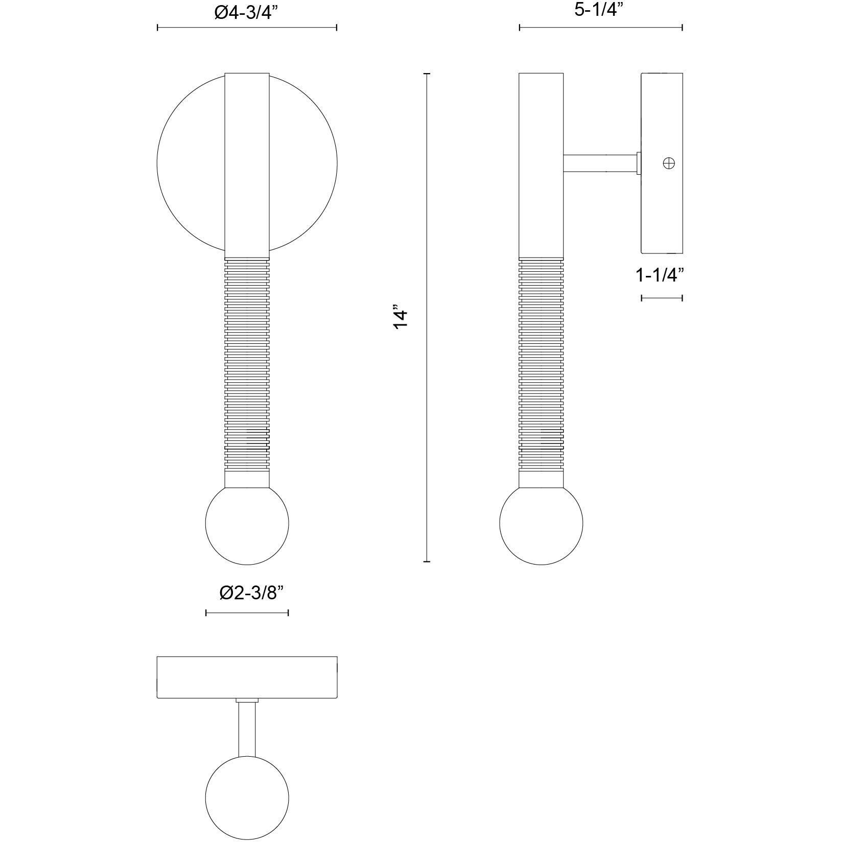 Alora Mood Arden Wall/Vanity Light Wall Light in Matte Black