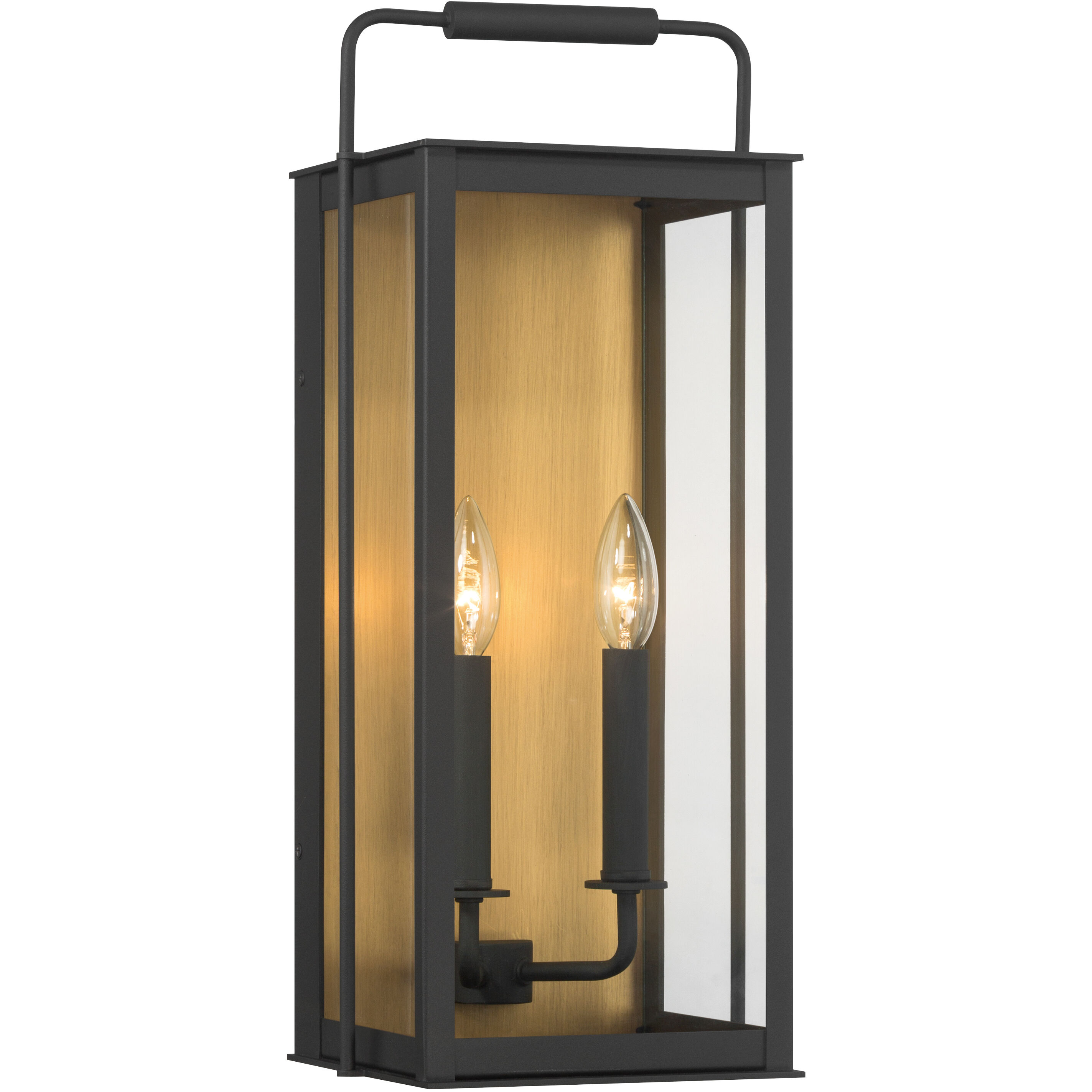 Aberdeen 2 Light 20 inch Sand Coal Black and Legacy Brass Outdoor Wall Sconce