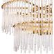 Icicles 12 Light 36 inch Satin Brass Pendant Ceiling Light
