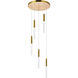 Ruelle 5 Light 16 inch Gold Pendant Ceiling Light