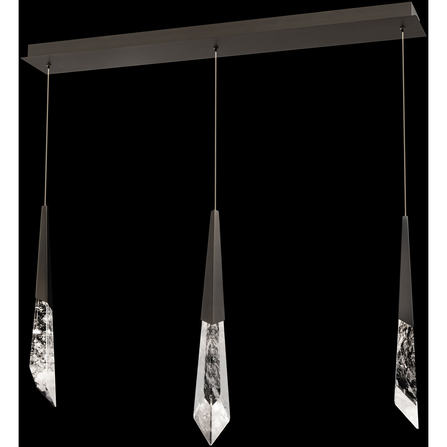 Beyond Solitude LED 5.5 inch Antique Nickel Multi-Light Pendant Ceiling Light, Linear Canopy