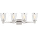 C&M by Chapman & Myers Alessa 4 Light 30.63 inch Polished Nickel Bath Vanity Wall Sconce Wall Light