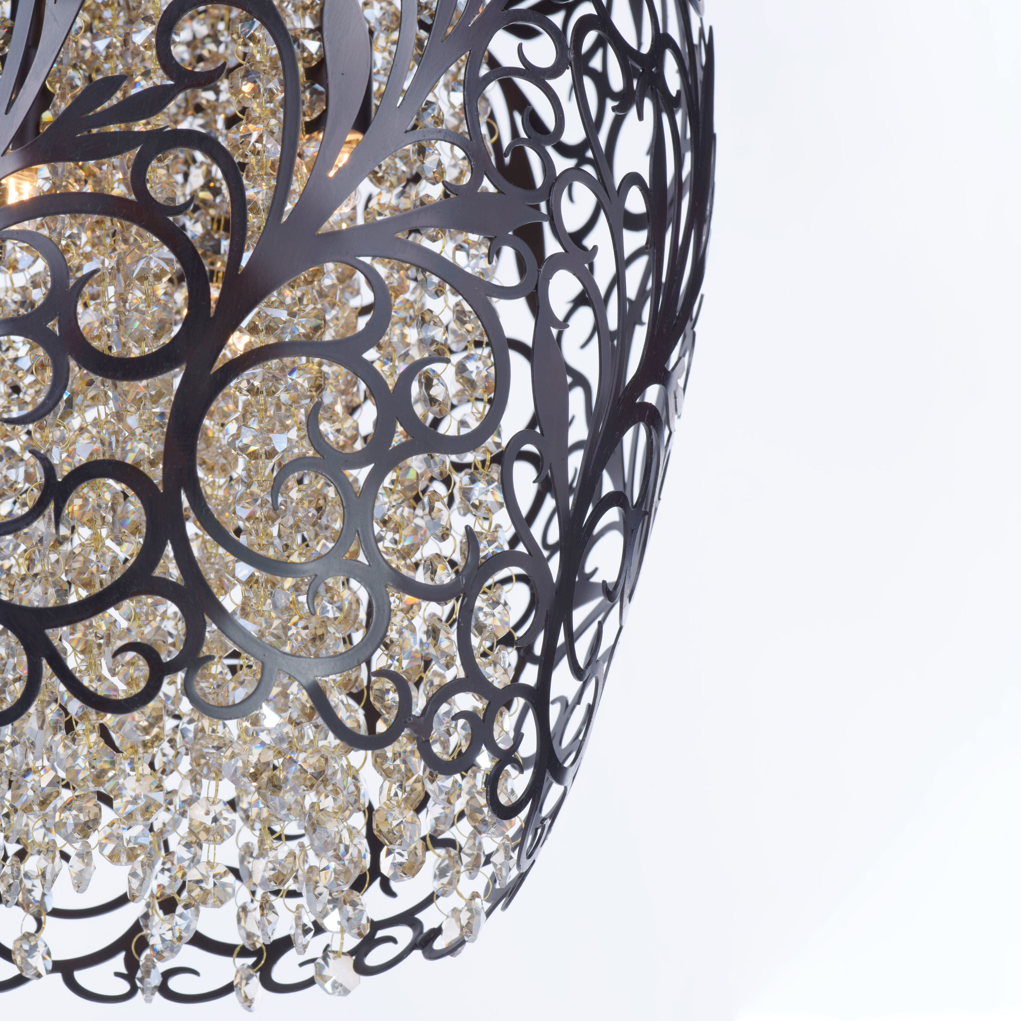 Arabesque 1 Light 6.5 inch Oil Rubbed Bronze Mini Pendant Ceiling Light in Cognac