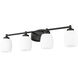 Kendrick 4 Light 31.25 inch Matte Black Bath Vanity Light Wall Light