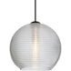 Kristall 6 1 Light Black Cord Pendant Ceiling Light