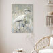 White Egret Gray and Blue and Green and Neutral Canvas
