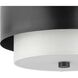 Silva 2 Light 14 inch Matte Black Flush Mount Ceiling Light, Design Series
