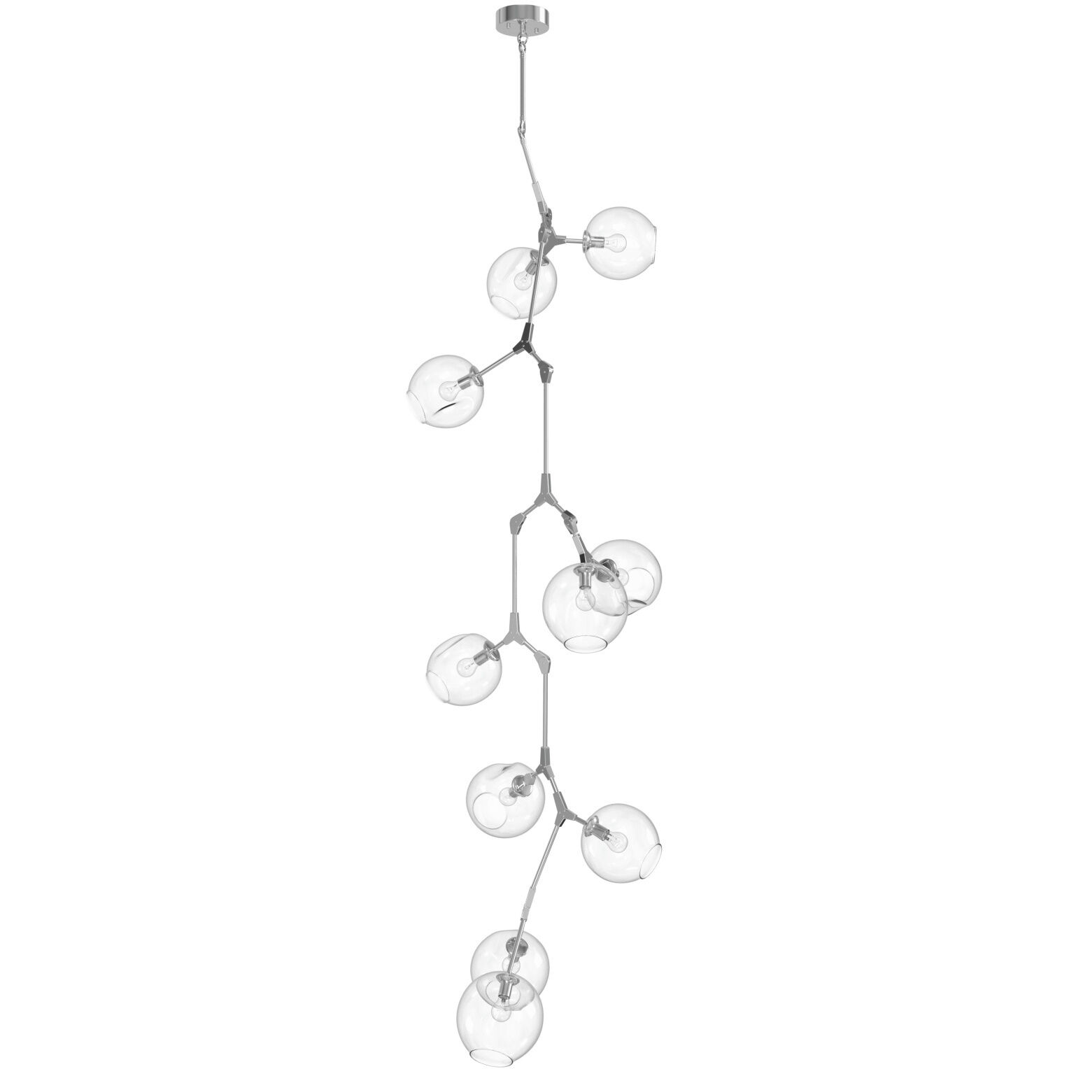 Fairfax Ave. 10 Light 27 inch Matte Chrome Chandelier Ceiling Light