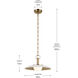 Kurio 1 Light White Pendant Ceiling Light