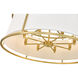 Lenyx 8 Light 32 inch Rubbed Brass Chandelier Ceiling Light
