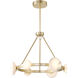 Zill LED 27.75 inch Lily Gold Chandelier Ceiling Light