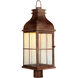 Vincent LED 26.75 inch Weathered Copper Outdoor Post Mount, Large