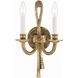Lexsi Bath Wall Light in Olde Brass