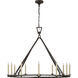 Chapman & Myers Darlana 12 Light 50 inch Aged Iron Single Ring Chandelier Ceiling Light, Extra Large