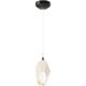 Chrysalis 1 Light 6.1 inch Ink Mini Pendant Ceiling Light in White Crystal, Large
