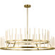 Sean Lavin Sagrada LED 60 inch Hand-Rubbed Antique Brass Two-Tier Chandelier Ceiling Light