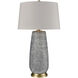 Rehoboth 30 inch 150 watt Navy with Aged Brass Table Lamp Portable Light